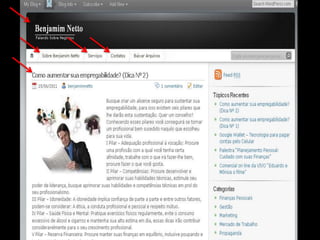  Treine seu relacionamento com as Pessoas;