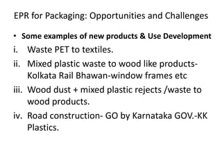 EPR for Packaging Opportunities and Challenges | PDF