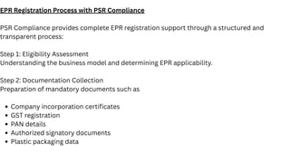Psr Document EPR Registration for Plastic Waste: Process, Rules & Compliance | PDF