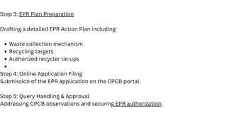 EPR Registration for Plastic Waste: Process, Rules & Compliance | PDF