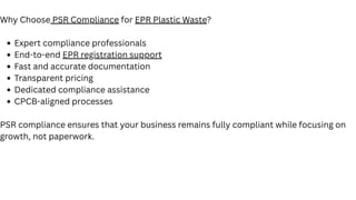 EPR Registration for Plastic Waste: Process, Rules & Compliance | PDF