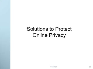 By CybercrimeSpyware takes advantage of security holes by attacking the browser and forcing it to be downloaded and installed and gather your information without your knowledge. Phishing occurs when criminal lure the victim into providing financial data. Pharmingoccurs when criminals plant programs in the victim’s computer which re-direct the victim from legitimate Web sites to scam look-alike sites.312/20/2009