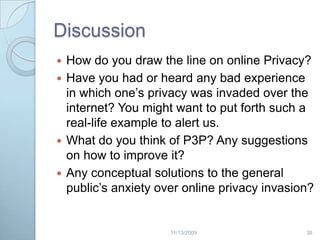 The Only Two Absolute ChoicesInsulate yourself from the Internet Raise awareness of privacy