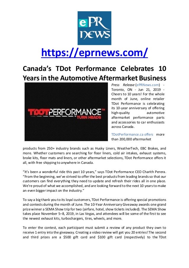 Canada S Tdot Performance Celebrates 10 Years In The Automotive After