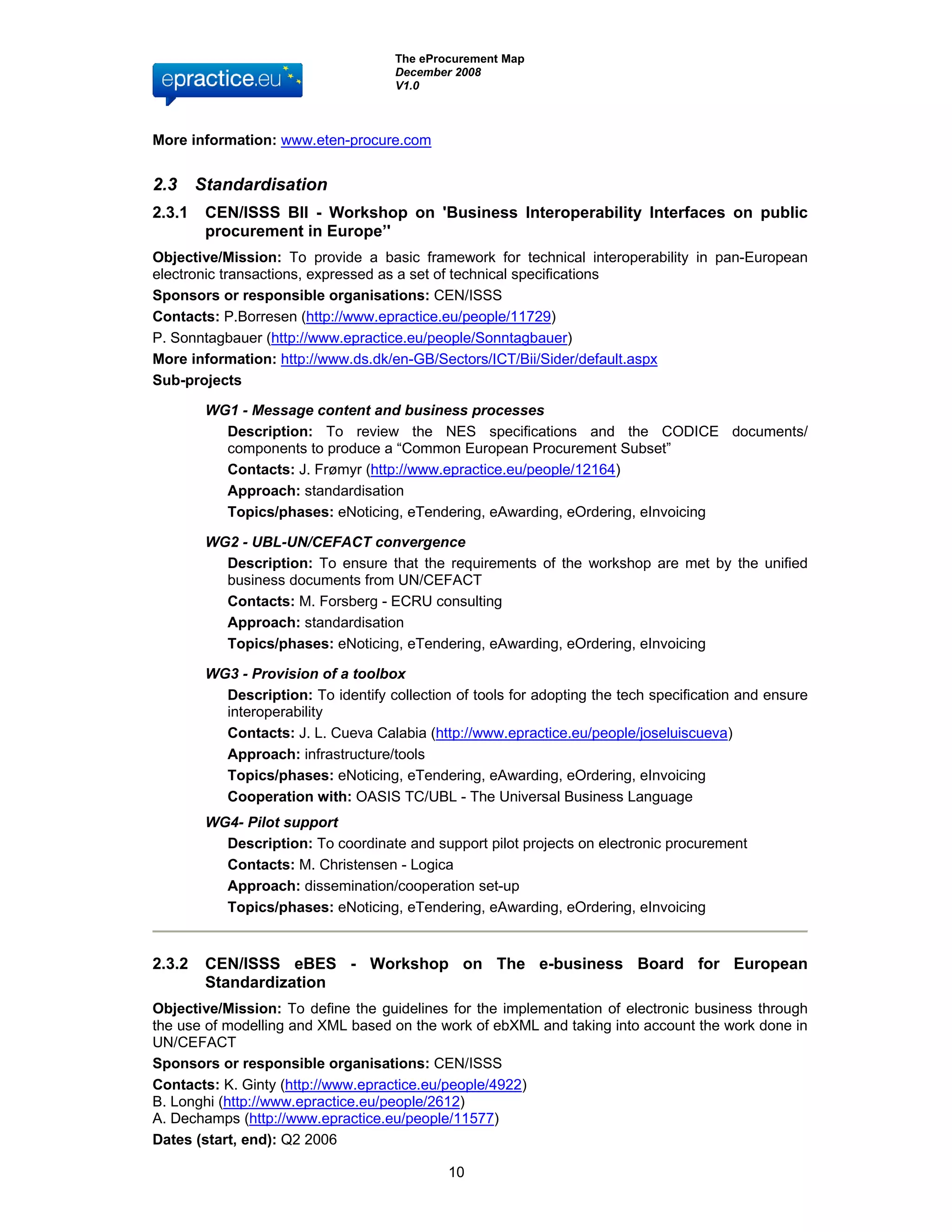 eProcurement Map Report Final IDABC