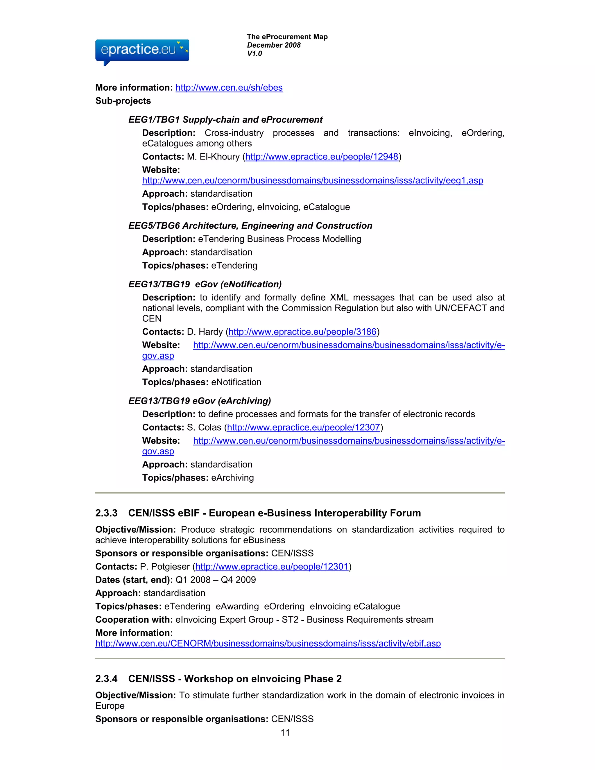 eProcurement Map Report Final IDABC