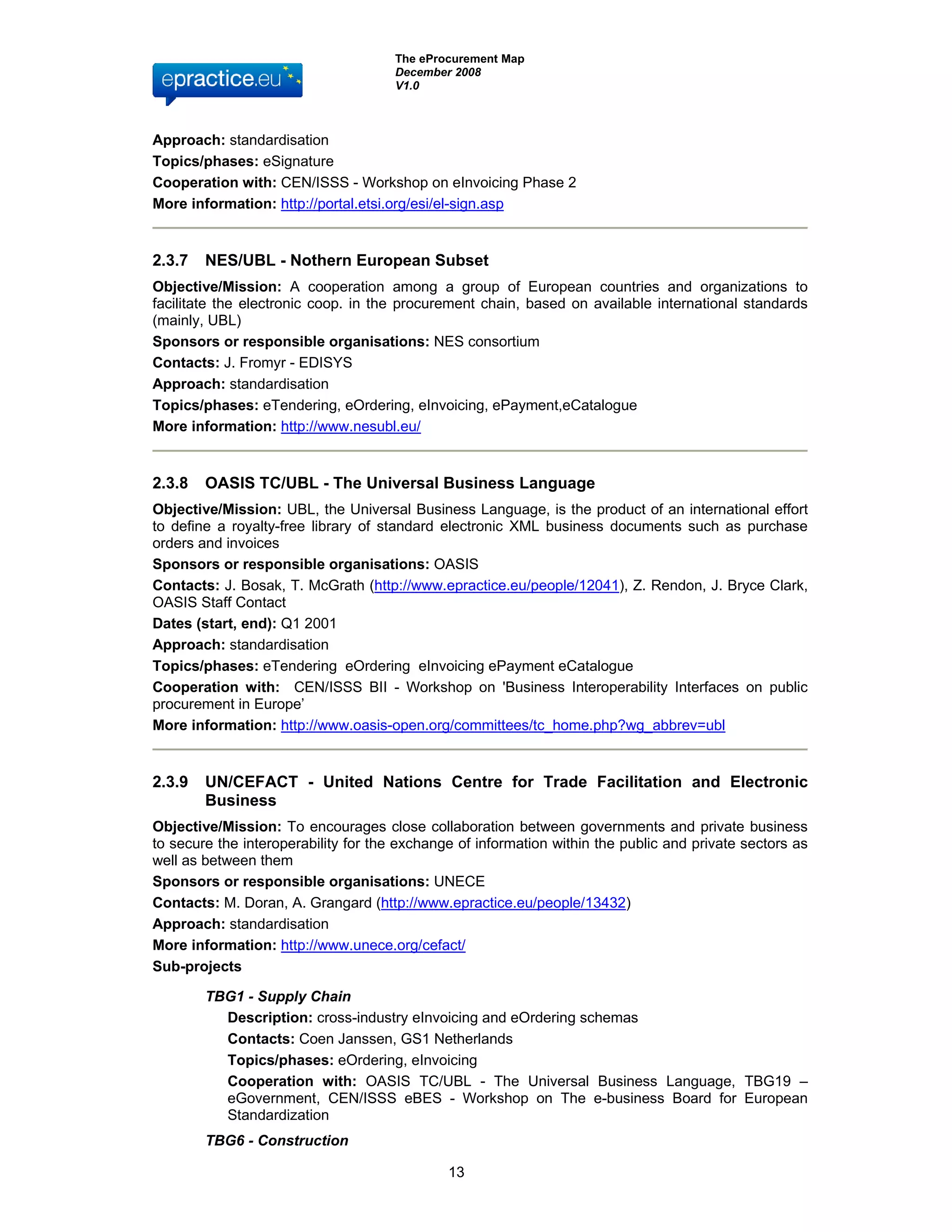 eProcurement Map Report Final IDABC