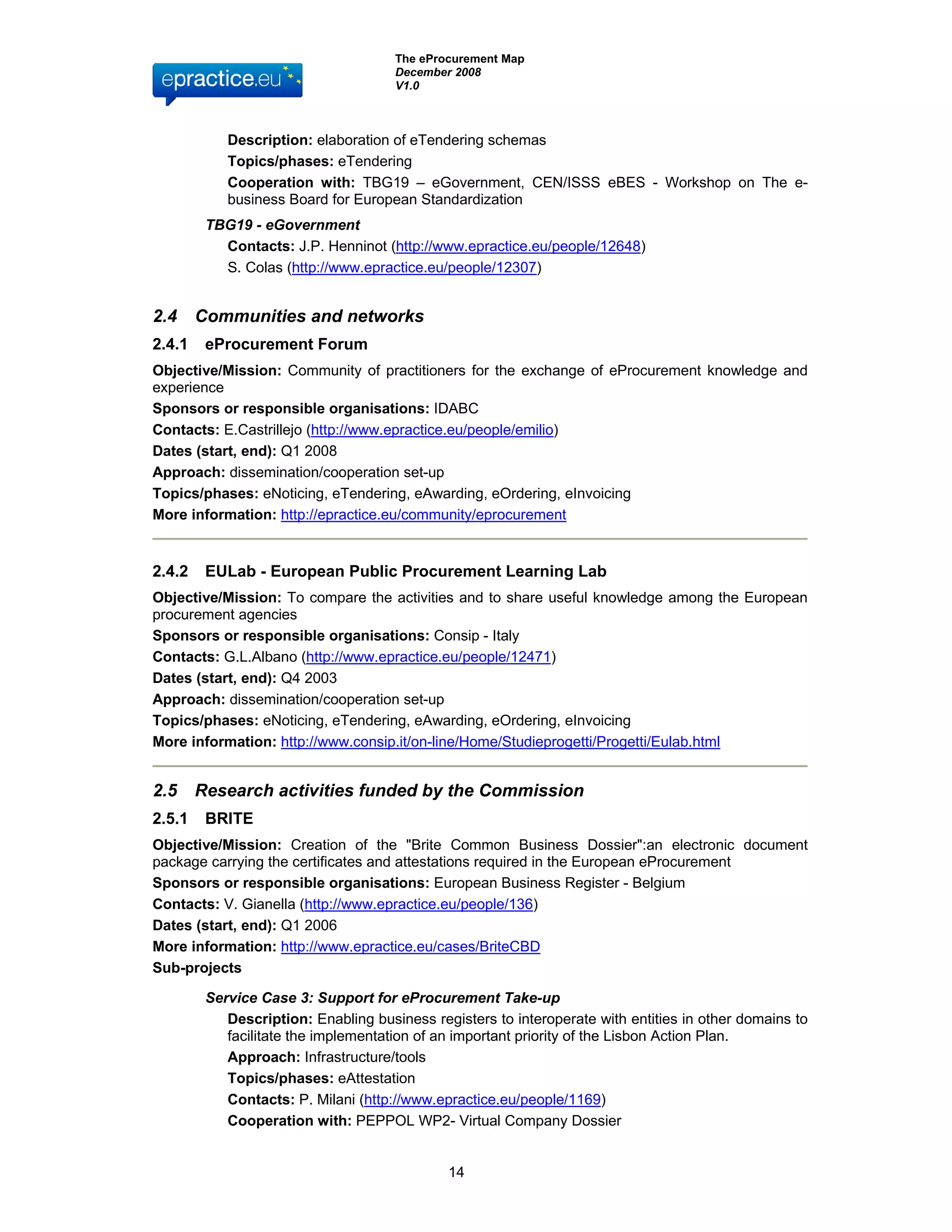 eProcurement Map Report Final IDABC