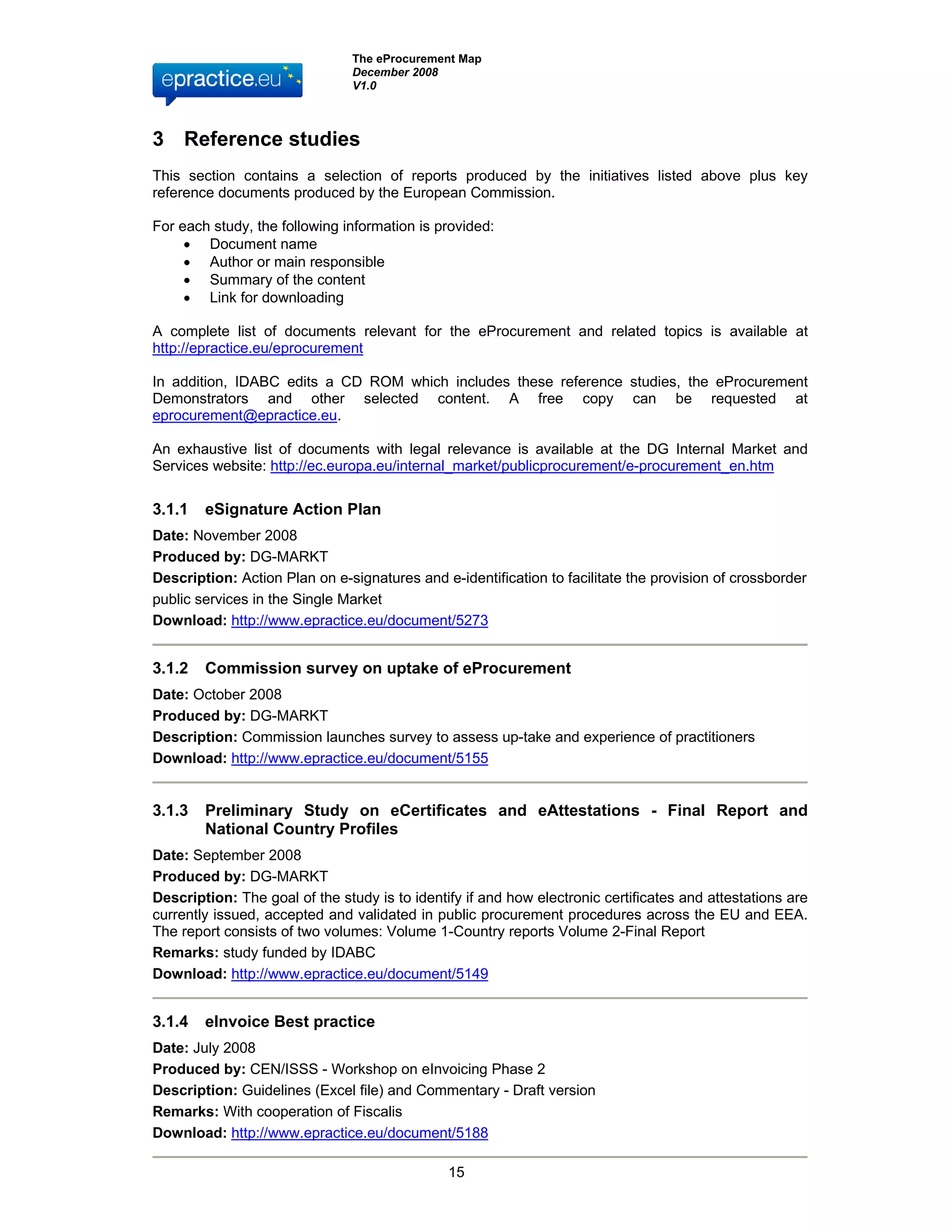 eProcurement Map Report Final IDABC