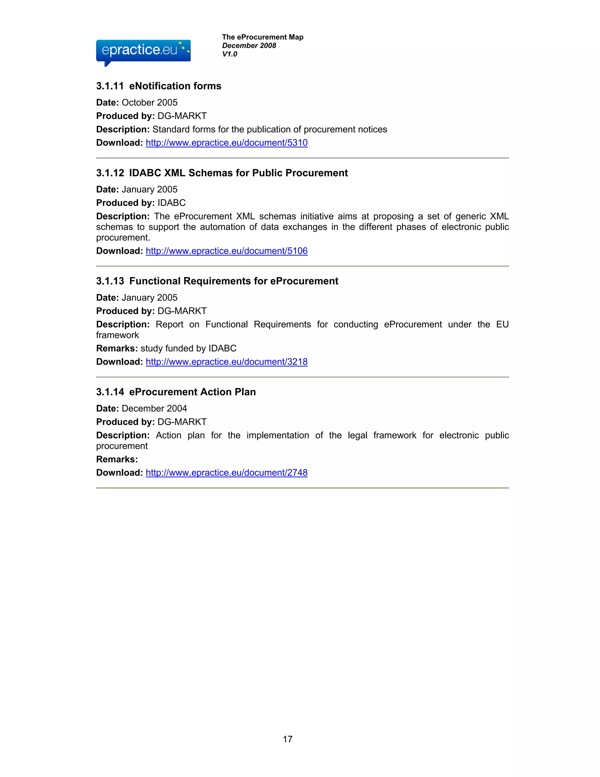 eProcurement Map Report Final IDABC