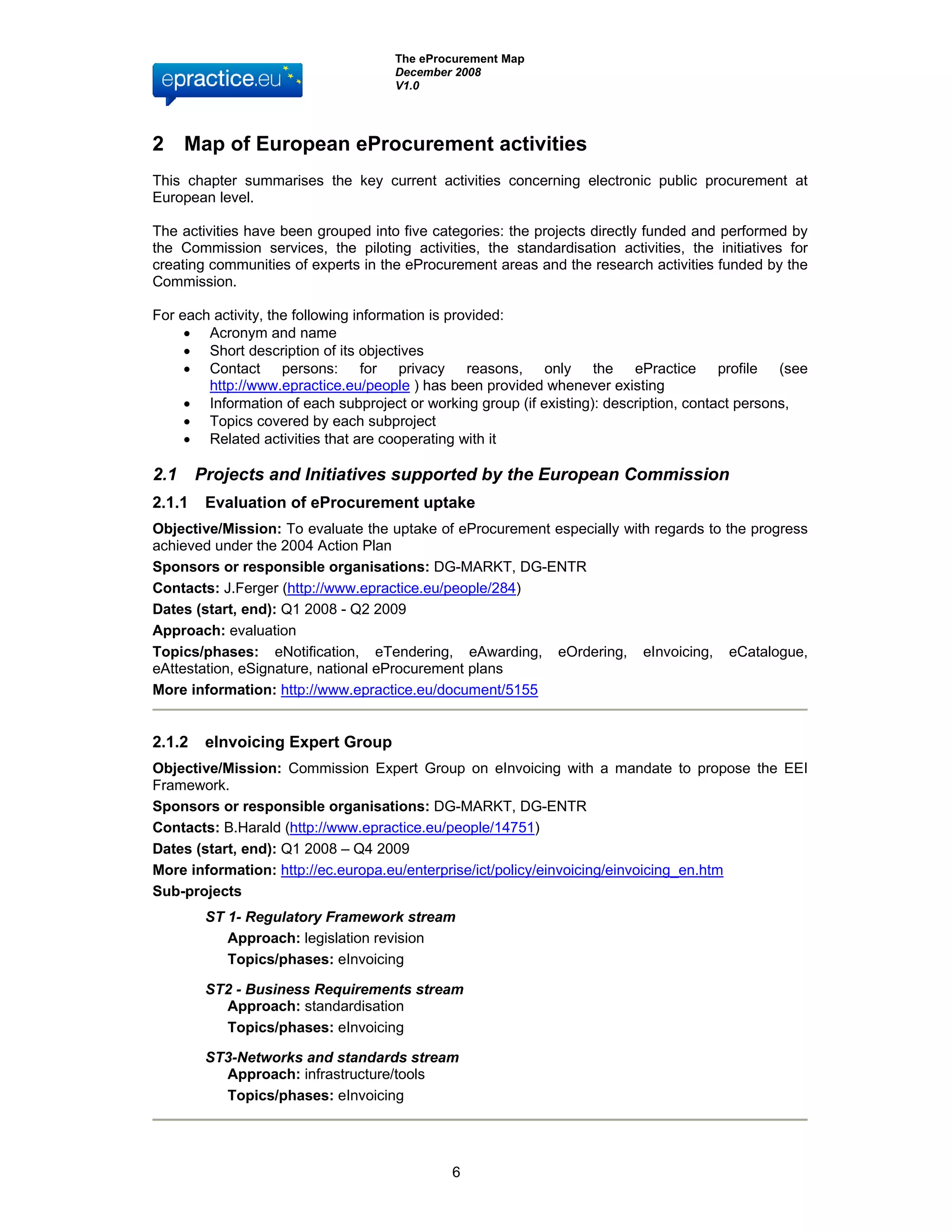 eProcurement Map Report Final IDABC