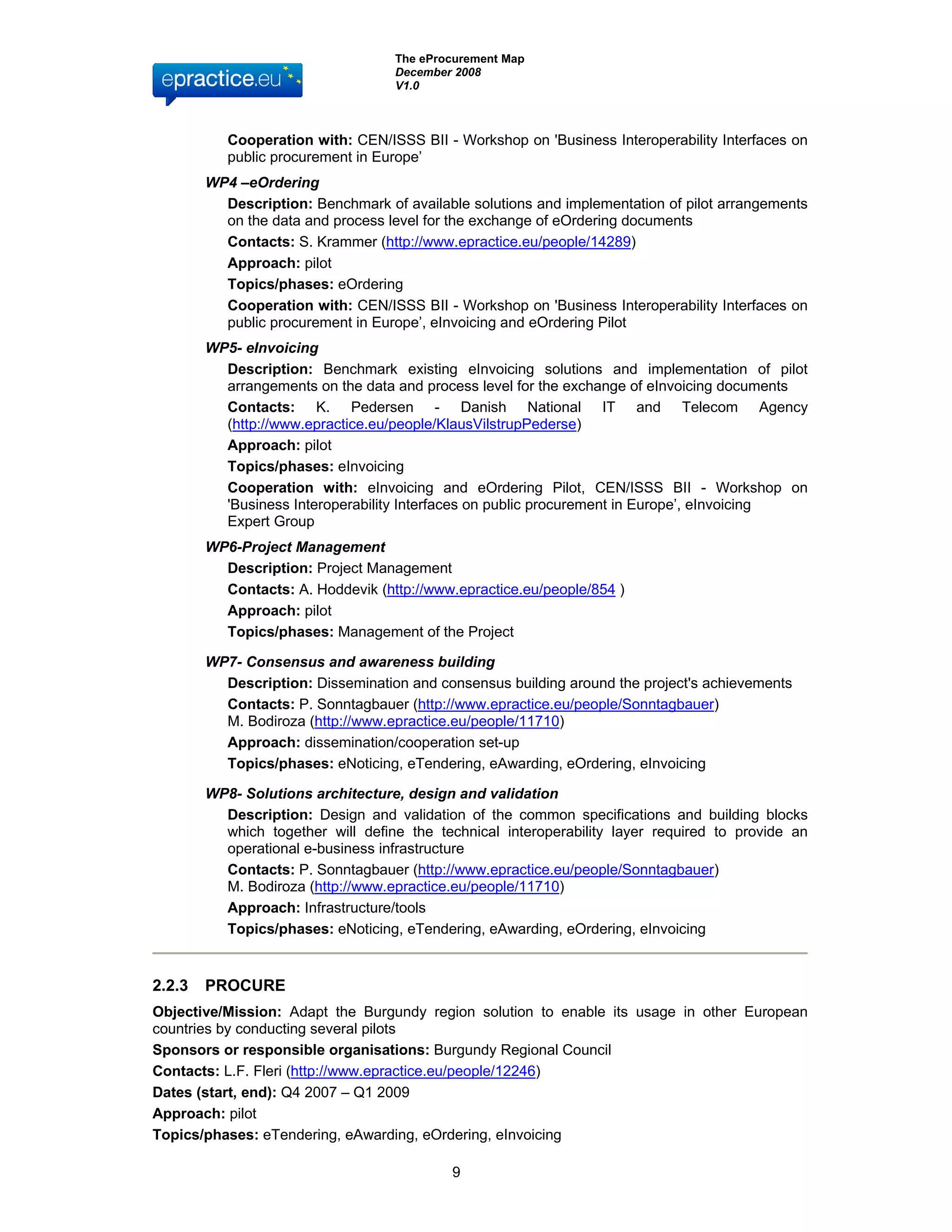 eProcurement Map Report Final IDABC