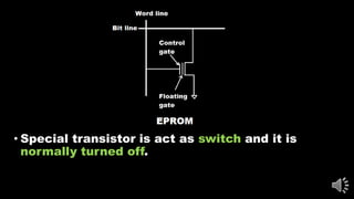 • Special transistor is act as switch and it is
normally turned off.