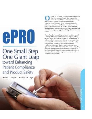 ePRO: Enhancing Patient Compliance and Product Safety