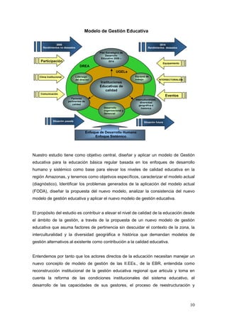 PROPUESTA DE NUEVO MODELO DE GESTIÓN EDUCATIVA | PDF