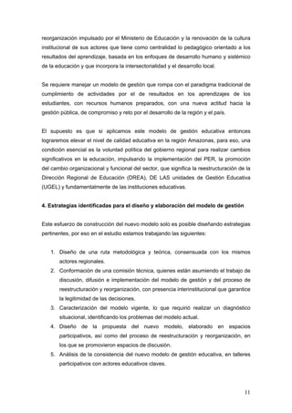 PROPUESTA DE NUEVO MODELO DE GESTIÓN EDUCATIVA | PDF