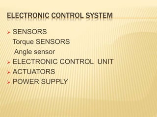 Eps-Electronic power steering | PPTX