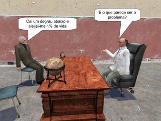 E o que parece ser o problema? Cai um degrau abaixo e aleijei-me 1% de vida 