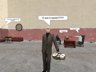 Aqui tem! Obrigado! O que é aquilo!?!?!? Chuva de contentores de camiões! 