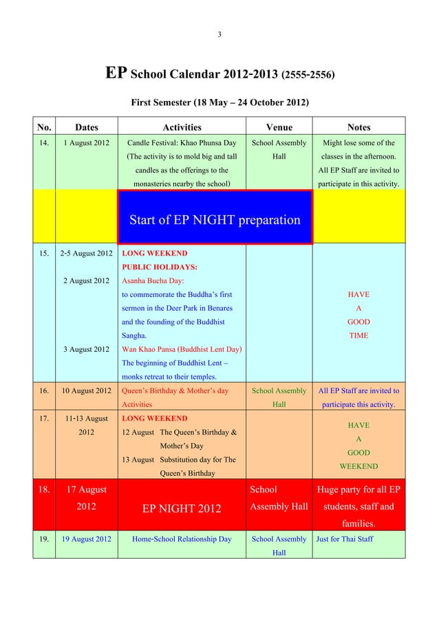 Ep school calendar 2012 (English) PDF