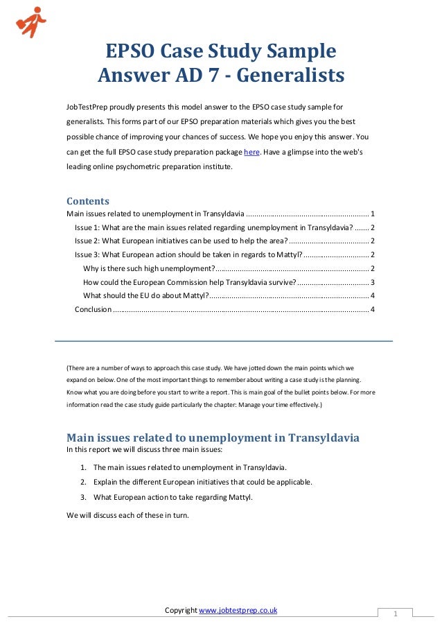 case study epso sample