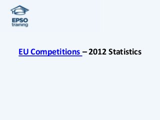 EU Competitions – 2012 Statistics
 