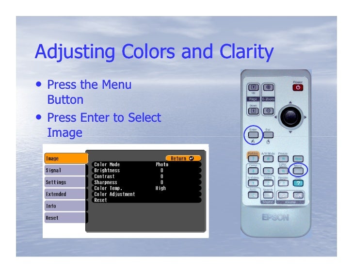 Epson LCD Projector Instructions