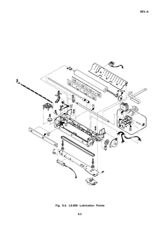 REV.-A
Fig. 6-2. LX-800 Lubrication Points
6-3
 