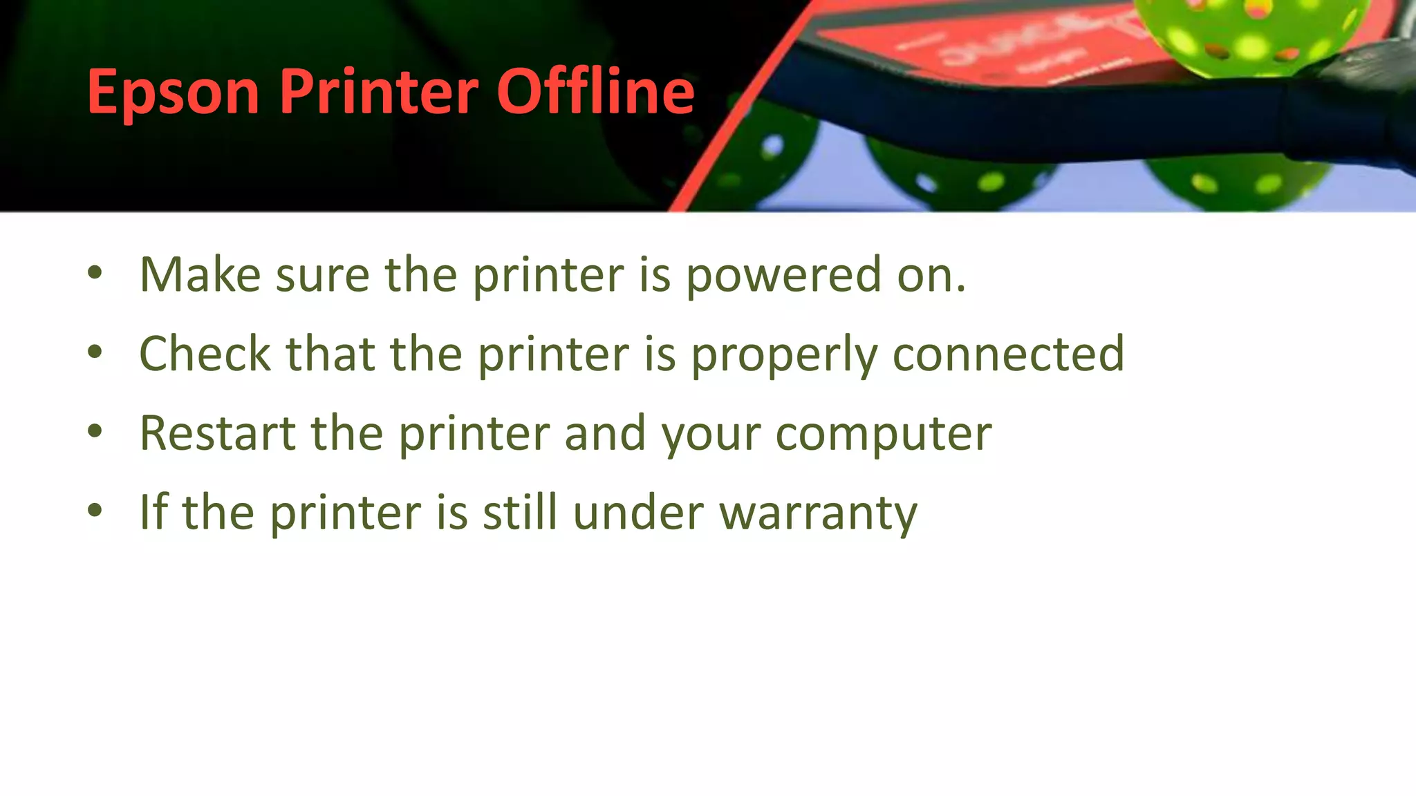 Epson Printer Not Printing How to Fix the Issue and Get Your Printer Working Again PPT