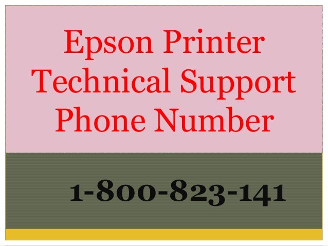 Epson Printer Technical Support Phone Number 1 800 823 141