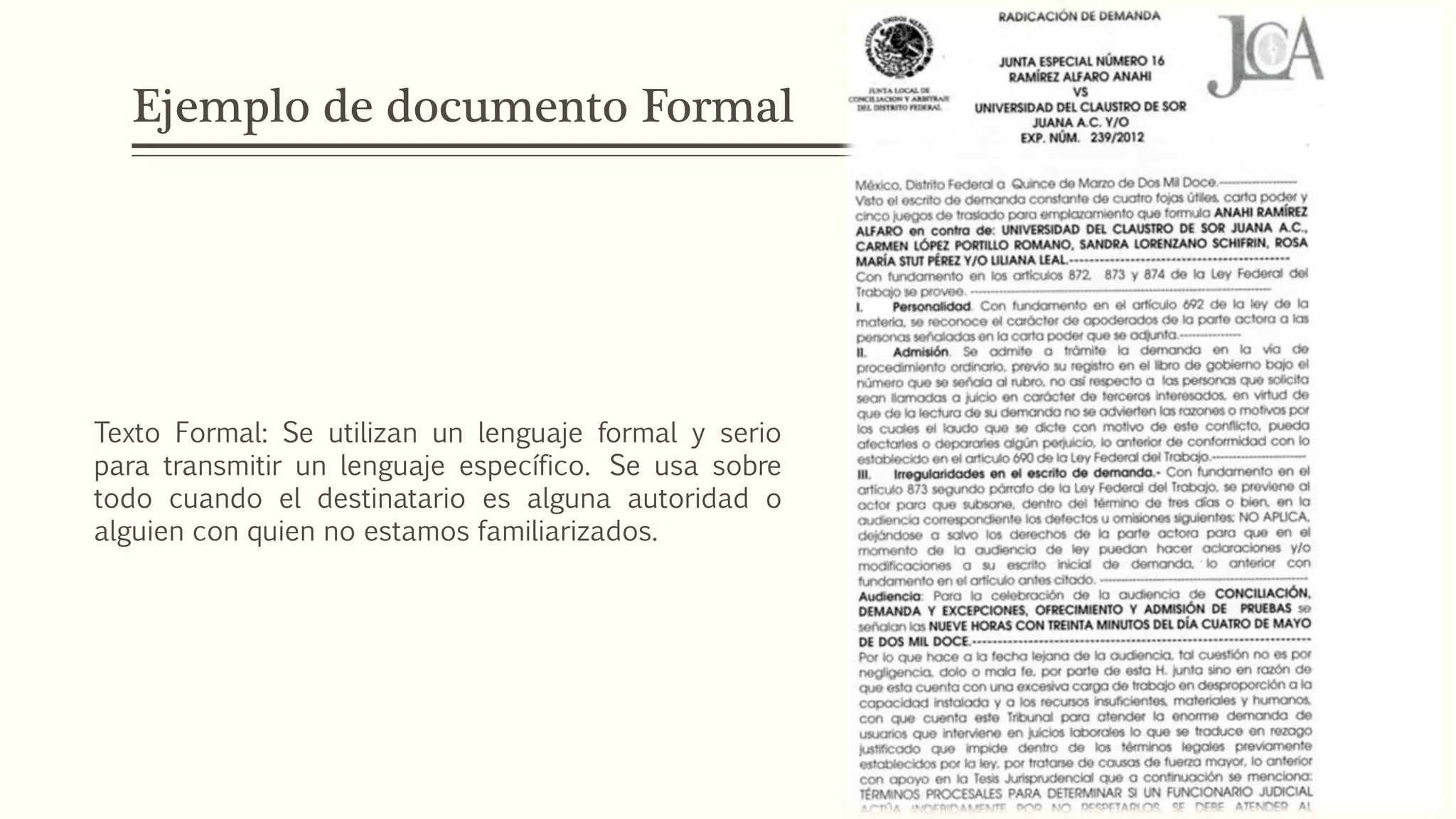 Redaccion de Textos Formales | PPTX