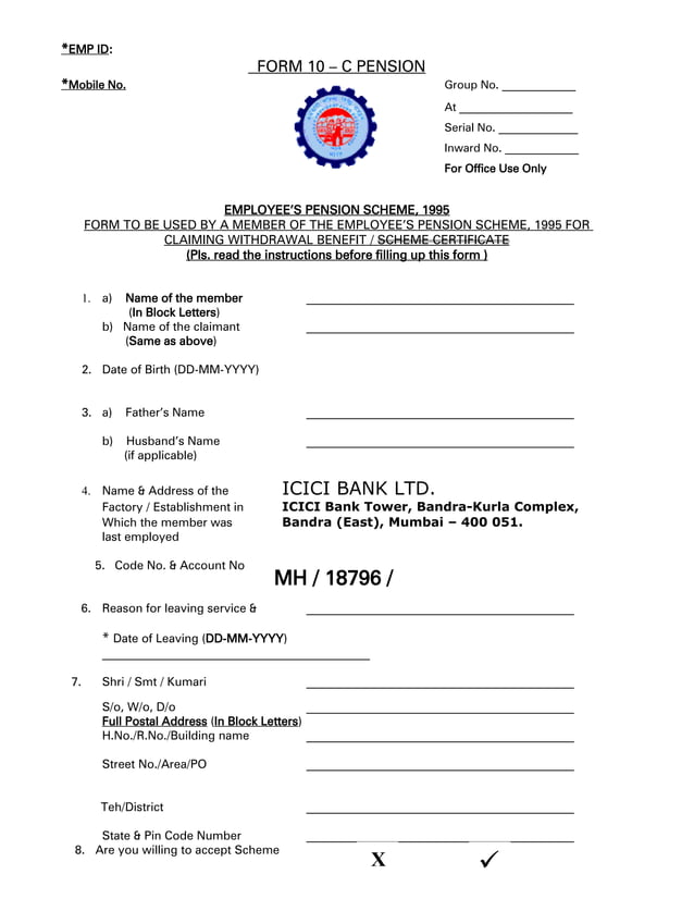 Eps withdrawal form | PDF