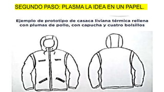 SEGUNDO PASO: PLASMA LA IDEA EN UN PAPEL.
 