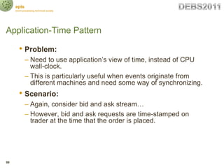 epts
     event processing technical society




Application-Time Pattern

        • Problem:
             – Need to use a...