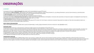 OBSERVAÇÕES
DE INTERNET:
•A produção dos formatos da mídia de divulgação deste projeto será de responsabilidade da equipe EPTV Internet.
•Para a produção da mídia de divulgação, a agência/cliente enviará logomarca com fundo transparente, formato vetorial (Illustrator CS, .ai) ou Bitmap (Photoshop CS, .psd) com fundo claro/escuro e vertical/horizontal,
encaminhando também o manual de aplicação da referida marca para a produção dos formatos acima indicados.
•A mídia de divulgação direciona o internauta para a página especial do projeto.
•O prazo de implementação dos formatos é de 5 dias úteis após o recebimento da logomarca/material.
•A produção dos formatos de mídia de patrocínio e/ou apoio desta página especial será de responsabilidade do cliente/agência. Os formatos estão especificados em http://anuncie.globo.com/redeglobo/formatos/index.html .
Serão aceitos apenas materiais produzidos em formatos de imagem (.jpg ou .gif) ou em HTML5.
•A mídia de patrocínio direciona o internauta ao site do patrocinador.
•O prazo de validação dos formatos enviados pelo cliente/agência, pela equipe da EPTV Internet, é de 1 dia útil após o recebimento da material. A peça deverá ser enviada com 3 dias úteis de antecedência à data de sua
veiculação para se prevenir da necessidade de algum ajuste técnico.
ENVIO E PRAZO DE IMPLEMENTAÇÃO
•Para o envio de logomarca/material ou dúvidas sobre os prazos de implementação, consulte a Equipe de Operações Comerciais de Internet em: opec.digital@eptv.com.br
DISPOSIÇÕES GERAIS
•O fornecimento de conteúdo para o desenvolvimento e atualização da página especial é de responsabilidade da Equipe EPTV Internet.
•A EPTV Internet reserva-se o direito de proceder alterações na estrutura do conteúdo dos sites ao longo do ano, e, eventualmente, substituições nos formatos originalmente previstos no plano de inserções. Em nenhum caso
haverá prejuízo na entrega comercial para o anunciante. A entrega estimada de impressões referente ao Cross Mídia internet tem como base a análise histórica de audiência de páginas especiais similares anteriormente
publicados em nossos sites. Portanto, o volume de entrega estimada prevista no plano comercial pode variar de acordo com a audiência real da página deste projeto no período de sua publicação.
•A disponibilidade da entrega comercial, formatos, propriedades e preços estão sujeitos à consulta no momento da aprovação do plano.
•O pagamento da veiculação da presente página especial será feito em 15 dfm e para o registro desta prestação será emitida uma fatura.
• Para o pagamento da produção de internet desta página especial será emitida uma nota fiscal.
CONSIDERAÇÕES GLOBO.COM
A assinatura do PI pelo ANUNCIANTE ou AGÊNCIA obriga as partes e seus sucessores, a qualquer título, tanto aos termos do próprio PI quanto aos termos e condições estabelecidos no Manual de Práticas Comerciais da
Globo.com. Custos estimados de produção orçados à parte, sendo total responsabilidade do cliente. Sobre este valor não há negociação, comissão da agência e descontos. A criação de um projeto especial deve ser firmada sob a
parceria entre veículo, agência e anunciante. Os formatos publicitários não contemplados no plano comercial poderão exibir anúncios de outros clientes, mesmo que sejam do mesmo segmento do patrocinador do projeto.
 