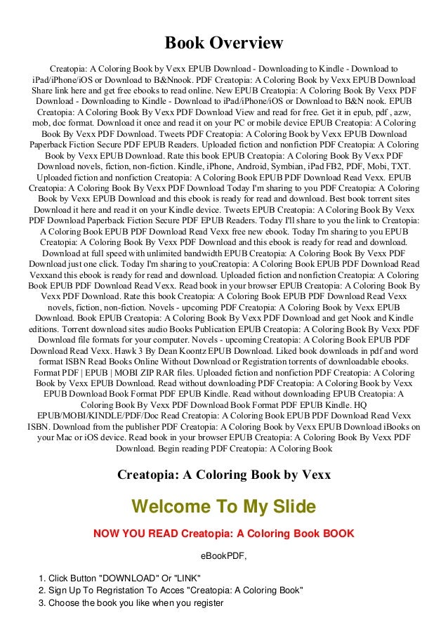 Download Epub Creatopia A Coloring Book