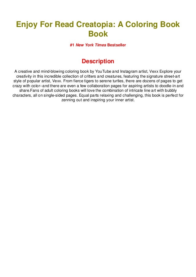 Download Epub Creatopia A Coloring Book