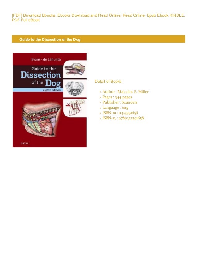 Epub download guide to the dissection of the dog pdf ebook epub kind Epub download guide to the dissection of the dog pdf ebook epub kind