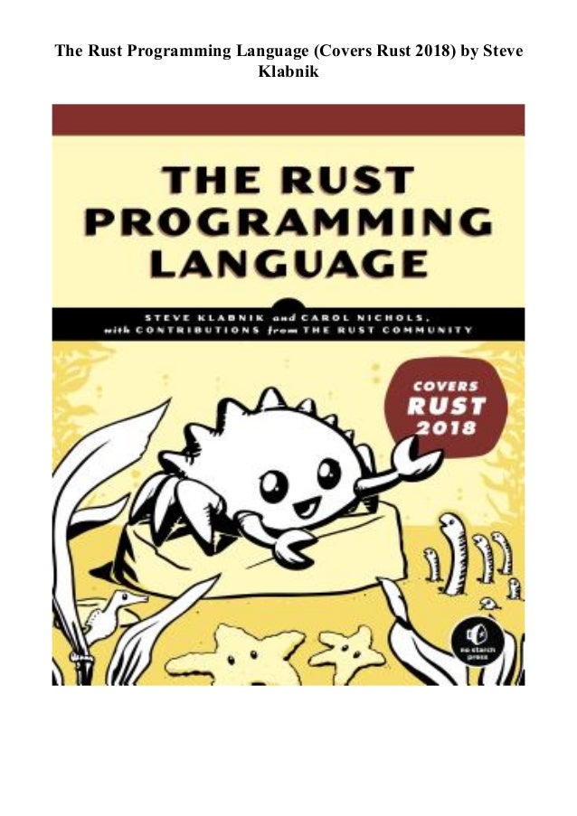 the rust programming language klabnik pdf