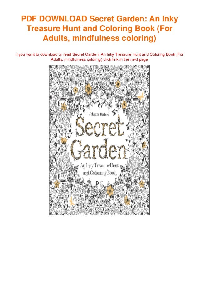 Download Epub Secret Garden An Inky Treasure Hunt And Coloring Book For