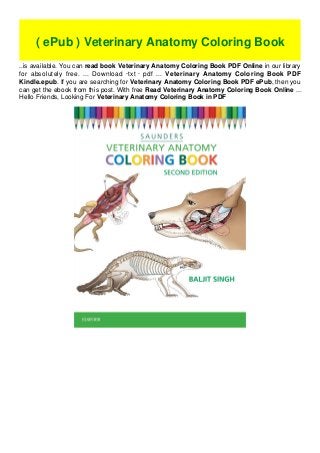 ( ePub ) Veterinary Anatomy Coloring Book