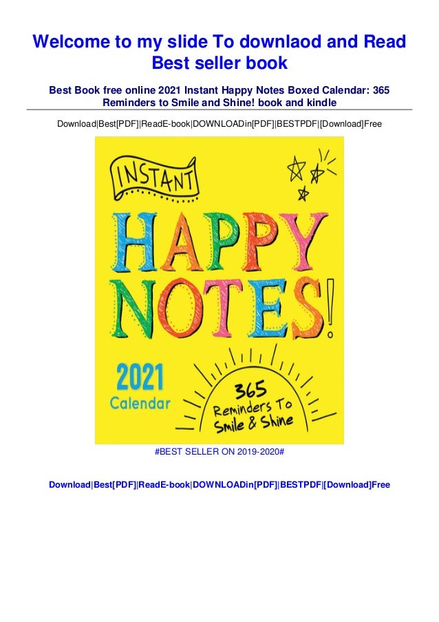 (Epub) 2021 Instant Happy Notes Boxed Calendar 365 Reminders to Smile