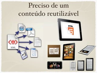 Preciso de um
conteúdo reutilizável
 