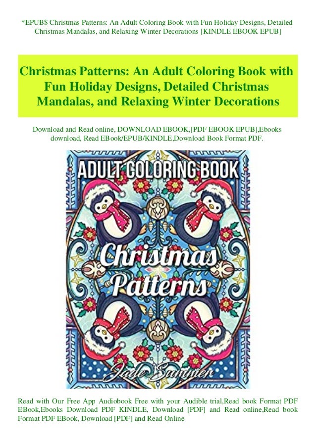 Download Epub Christmas Patterns An Adult Coloring Book With Fun Holiday Desi