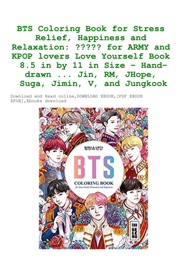 Download Epub Download Bts Coloring Book For Stress Relief Happiness And Re