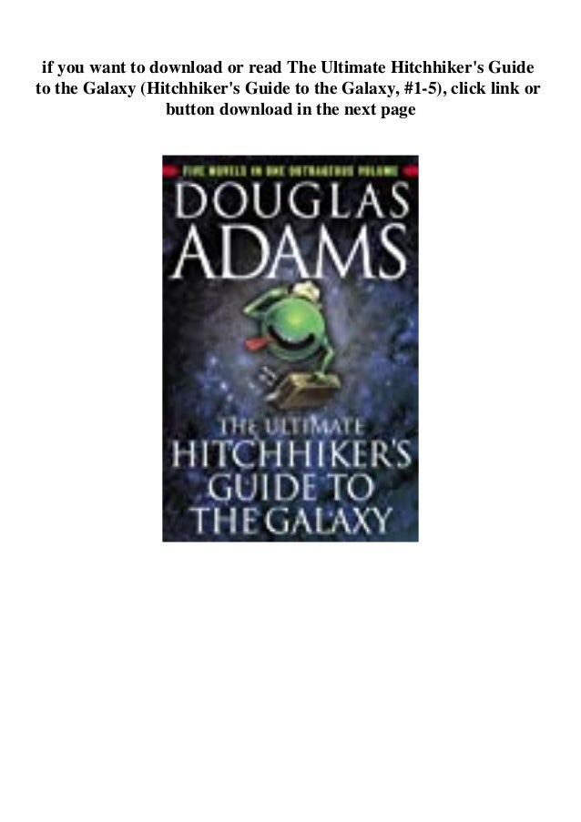 Epub Download The Ultimate Hitchhiker S Guide To The Galaxy Hitchh