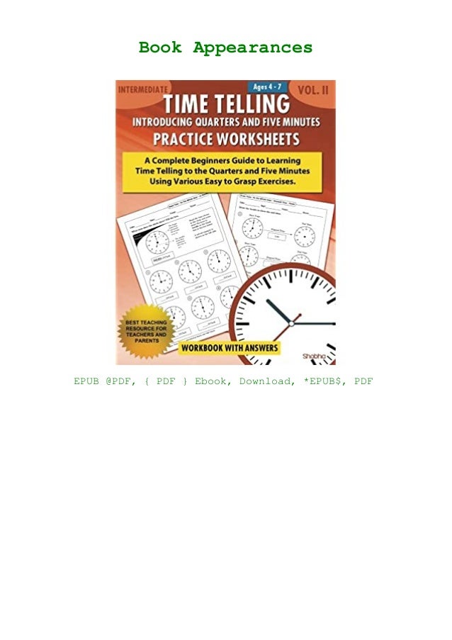 Epub Download Time Telling Introducing Quarters And Five Minutes
