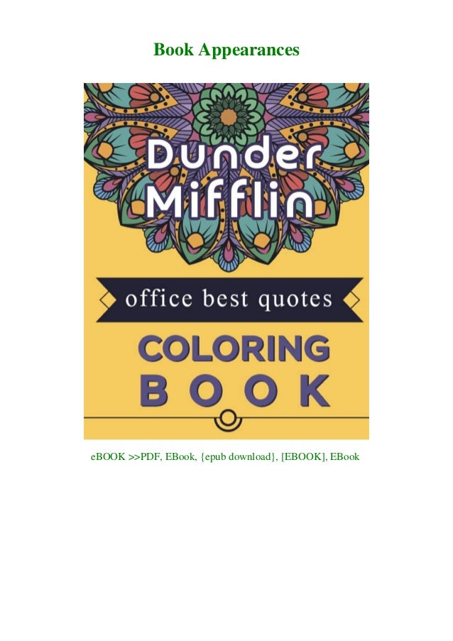 Epub Dunder Mifflin Office Best Quotes Coloring Book Best Present