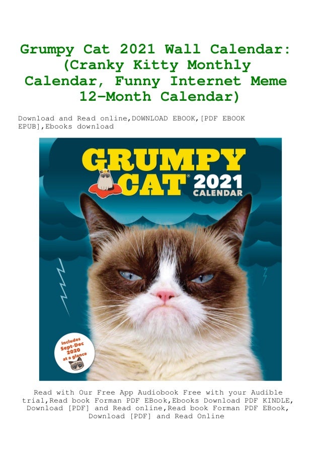 EPUB Grumpy Cat 2021 Wall Calendar (Cranky Kitty Monthly Calendar