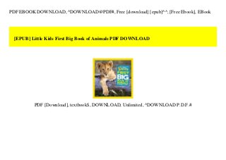 PDF EBOOK DOWNLOAD, ^DOWNLOAD@PDF#, Free [download] [epub]^^, [Free Ebook], EBook
[EPUB] Little Kids First Big Book of Ani...